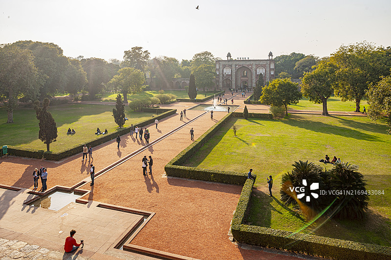 德里胡马雍陵墓花园图片素材