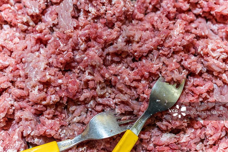 牛肉猪肉末特写图片素材