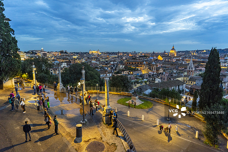 罗马贝尔维德雷露台城镇景观图片素材