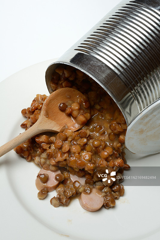 扁豆罐头菜肴图片素材
