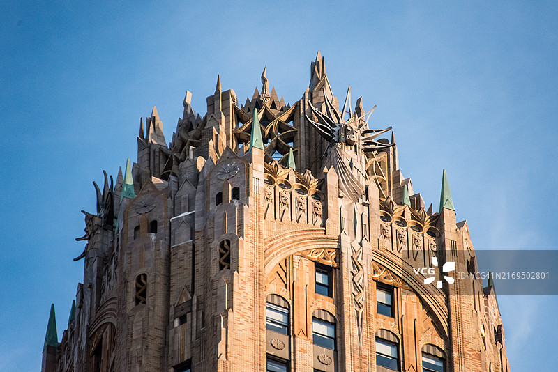 纽约通用电气大厦顶部图片素材