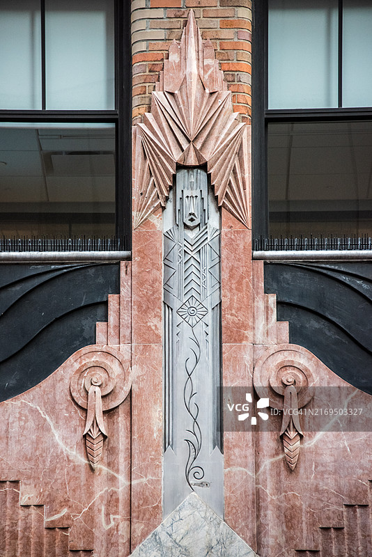 纽约通用电气大楼的装饰艺术图片素材