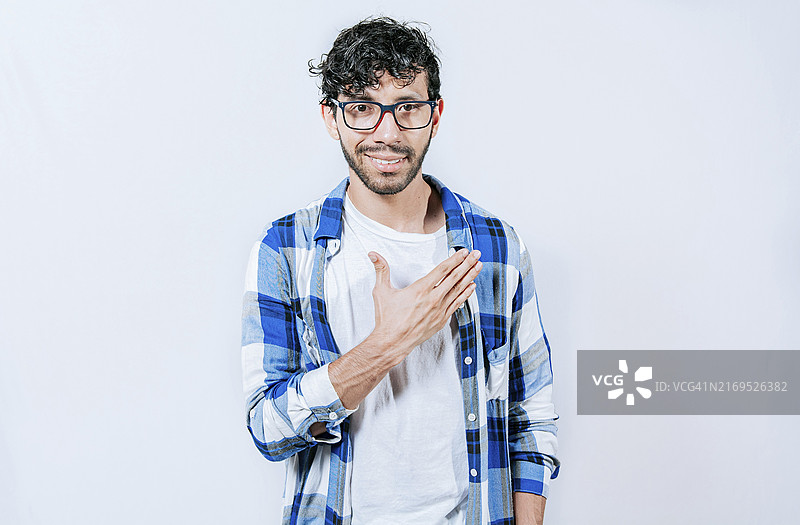 人们用手语表达“请”的手势图片素材