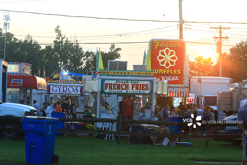 美国集市上的日落美景图片素材