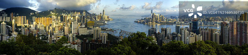 香港宝马山日出全景图片素材