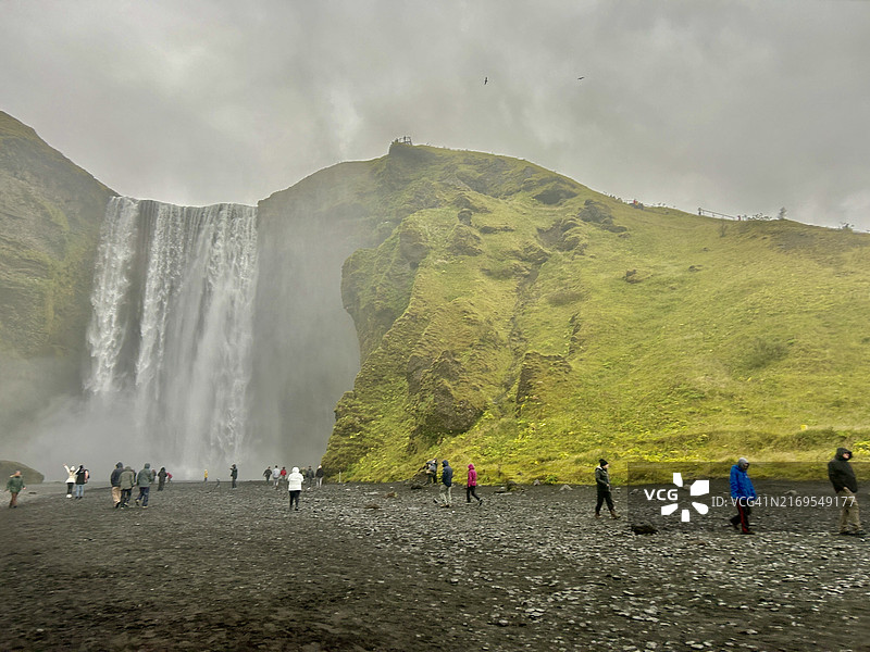 斯科加瀑布，冰岛图片素材