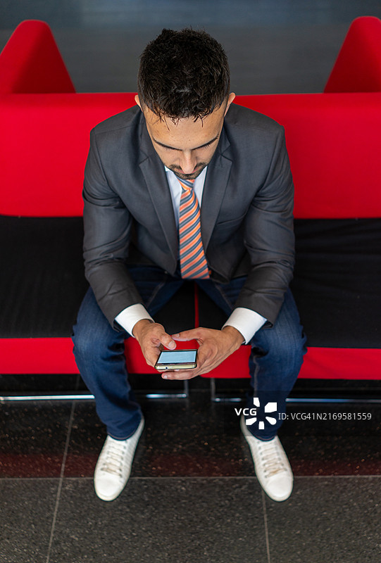 商人发短信图片素材