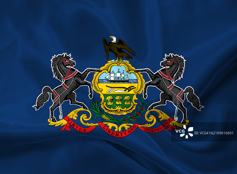 宾夕法尼亚州旗图片素材