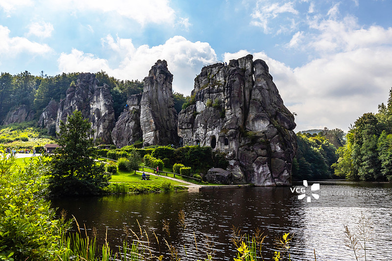 旅行目的地：Externsteine和Wiembecketeich（德国北莱茵-威斯特法伦州）图片素材