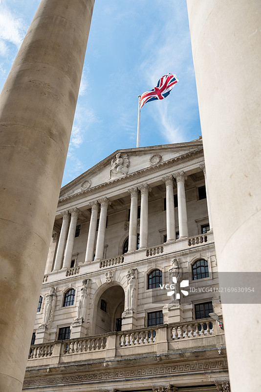 伦敦市针线街英格兰银行图片素材