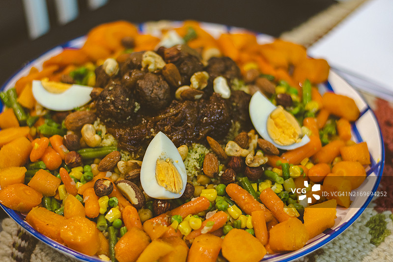 古斯米菜肴特写图片素材