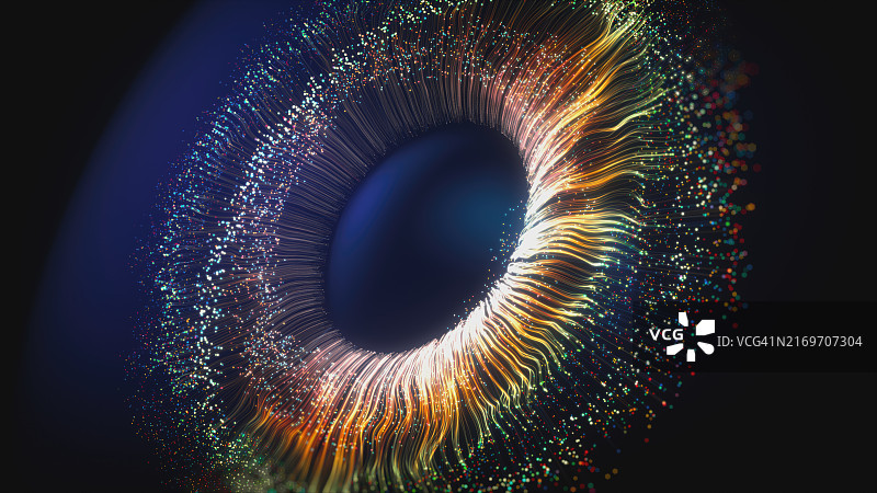 数字线条构成眼睛图片素材