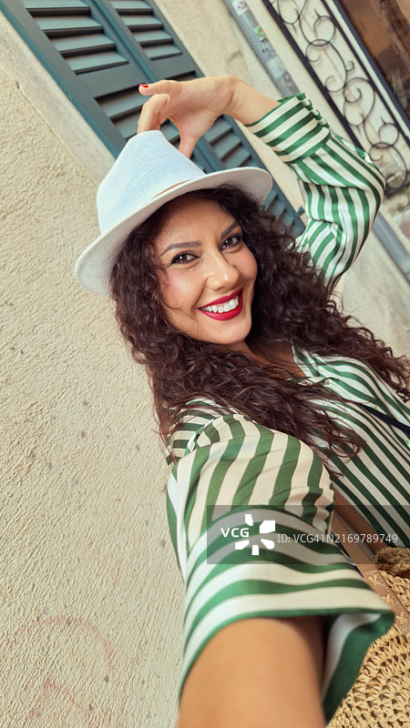 游客自拍图片素材