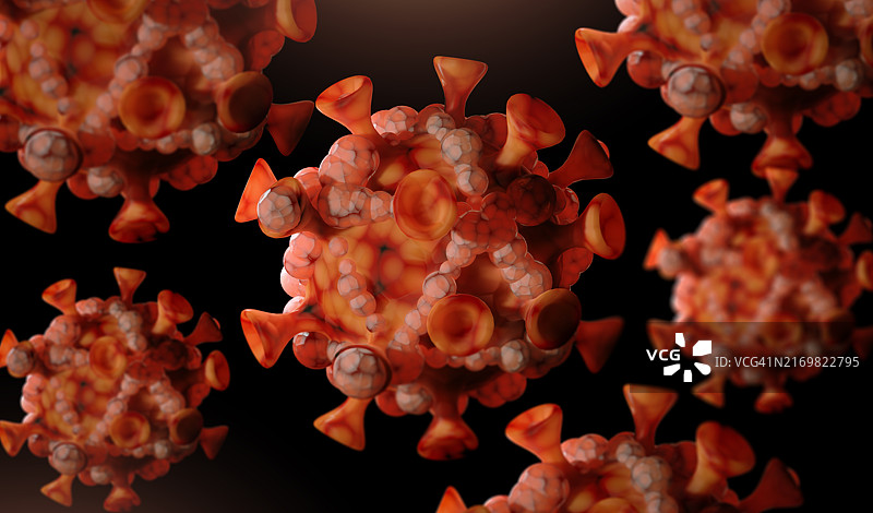 多个猴痘病毒变异图片素材