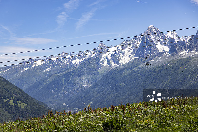 法国阿尔卑斯山脉的壮观景色图片素材