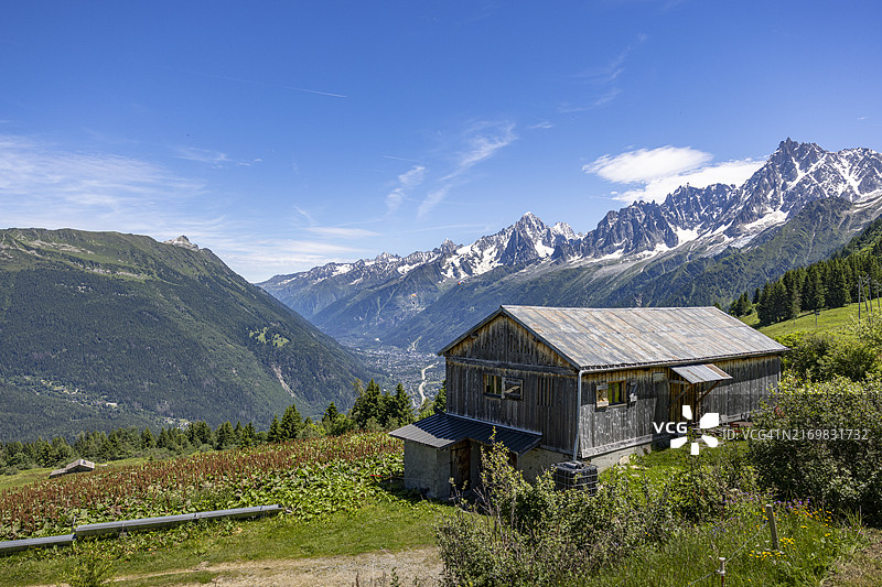拉沙山，位于夏蒙尼山谷西端，上豪什图片素材