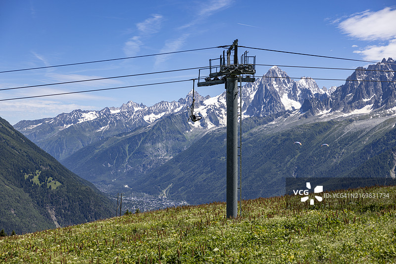 法国阿尔卑斯山脉的壮观景色图片素材