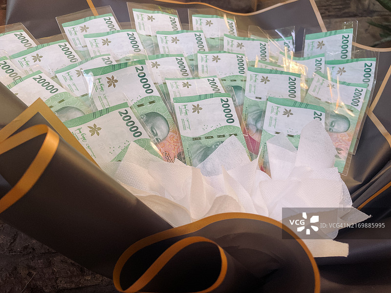 货币花束图片素材