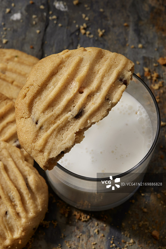 巧克力碎片花生酱饼干图片素材