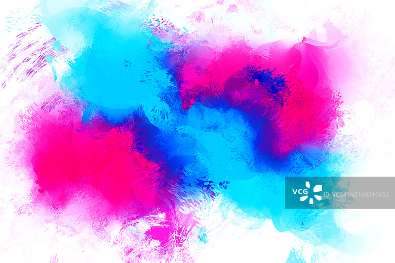 白色背景上的彩色抽象油漆飞溅图片素材