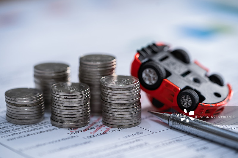 汽车保险与金融概念图片素材