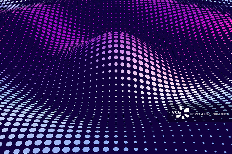 3D半色调波浪表面背景图片素材