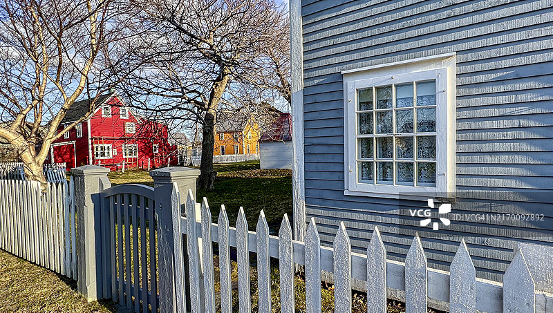 海边小镇的传统建筑图片素材