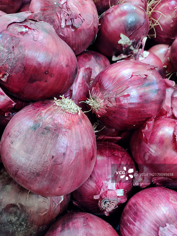 红洋葱特写图片素材