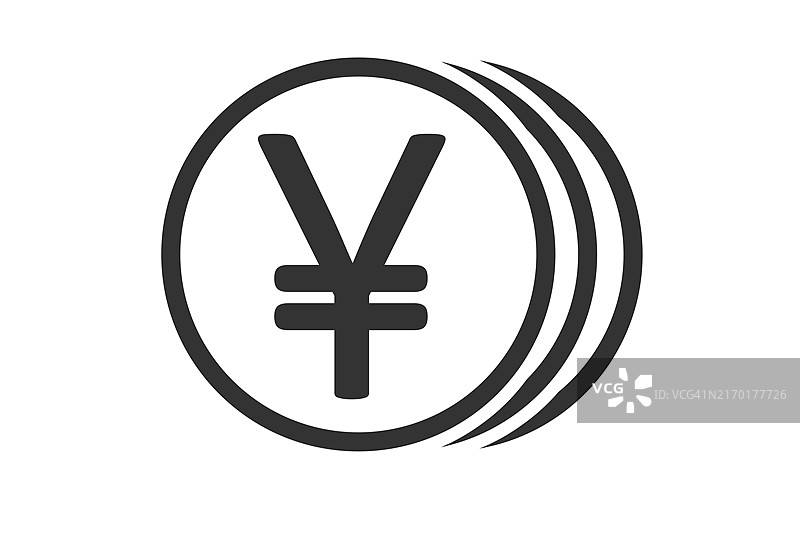 堆叠的日元纸币，日本货币图标图片素材