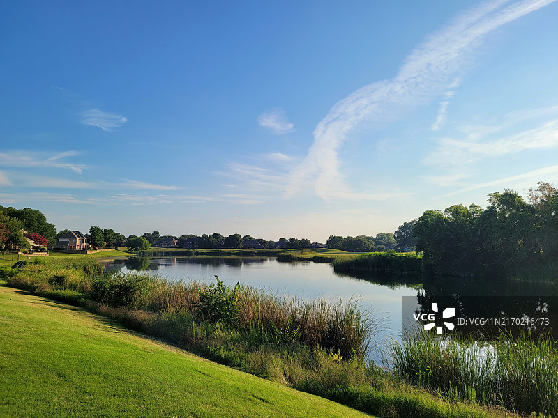麦金尼湖的风景，美国德克萨斯州图片素材