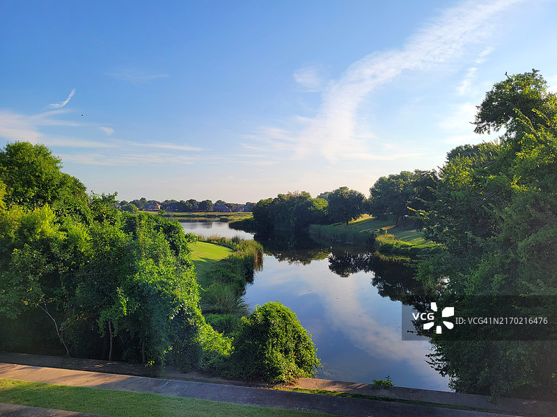 麦金尼湖的风景，美国德克萨斯州图片素材