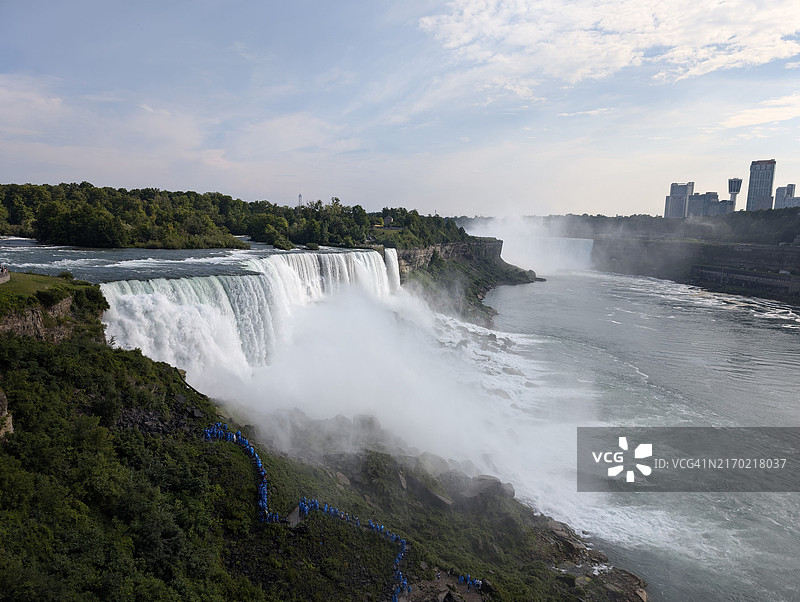 美国尼亚加拉瀑布州立公园的尼亚加拉瀑布风光图片素材