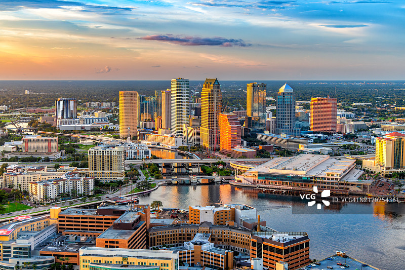 坦帕海滨鸟瞰图片素材