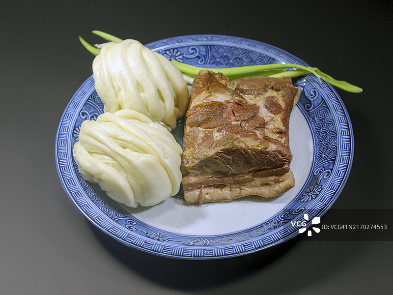 馒头卤肉图片素材