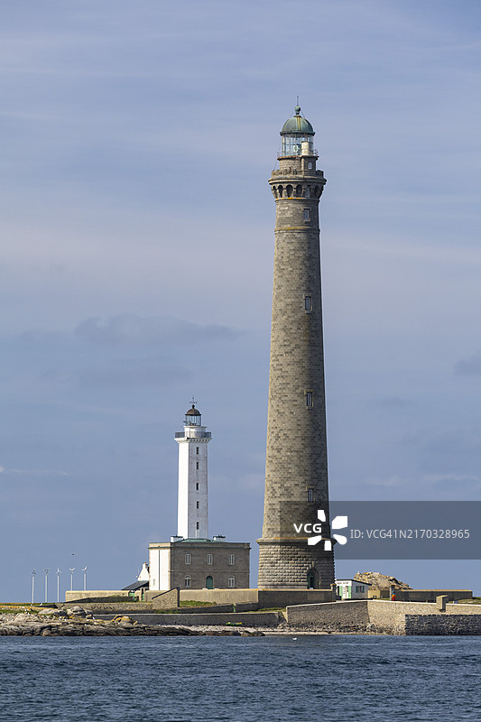 法国布列塔尼的维尔日岛灯塔图片素材