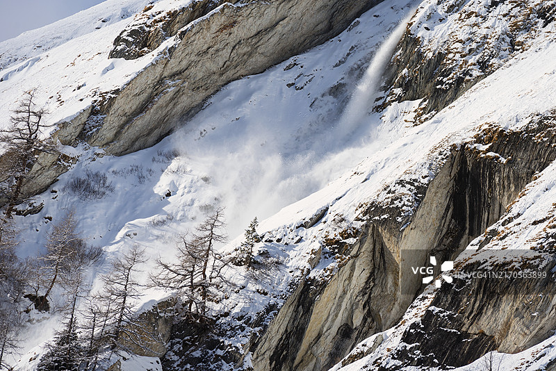岩石崩塌雪崩图片素材