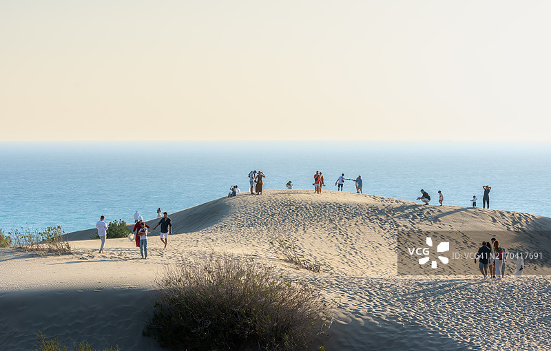 海滩上的沙丘图片素材