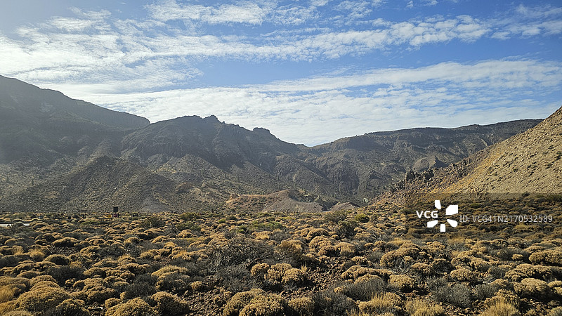 圣克鲁斯-德特内里费山脉风光，加那利群岛，西班牙图片素材