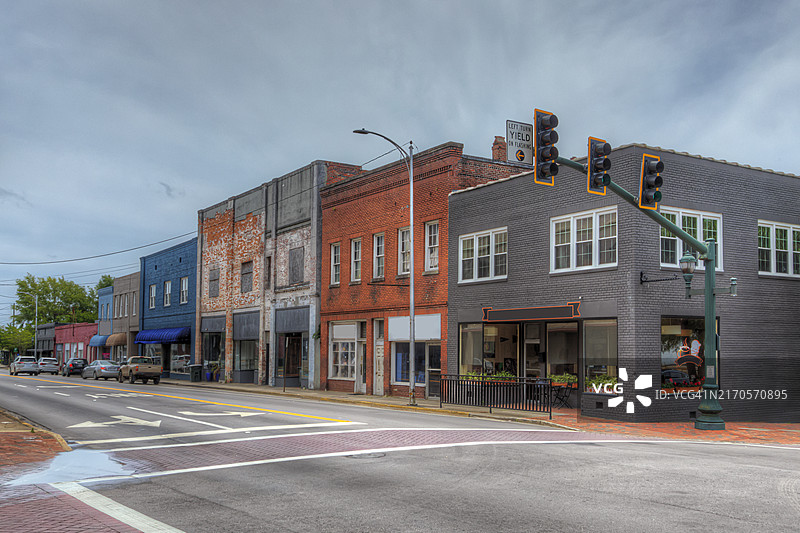 布劳顿街和罗素街的街角图片素材