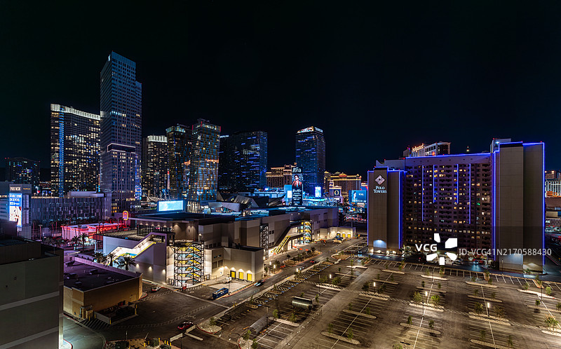 拉斯维加斯中心地带夜景图片素材