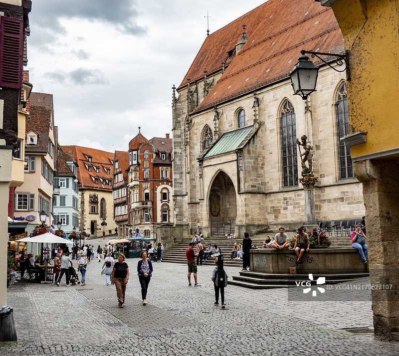 蒂宾根教堂广场图片素材