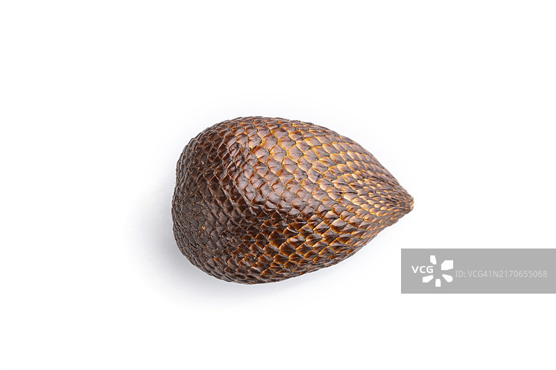 蛇皮果，白色背景，顶部视图，特写。热带健康食品，夏季，异国情调图片素材