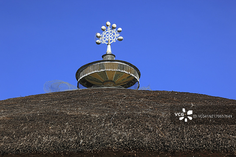 埃塞俄比亚塔纳湖泽吉半岛阿佐阿玛丽亚姆圆形教堂图片素材