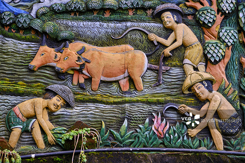 印度尼西亚巴厘岛贝都古，布拉坦湖水神庙图片素材