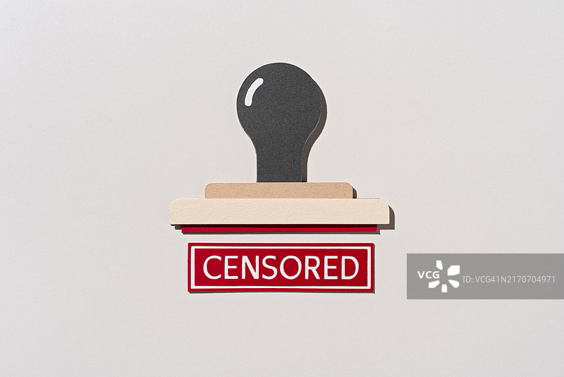 带审查字样的橡皮章纸艺图片素材