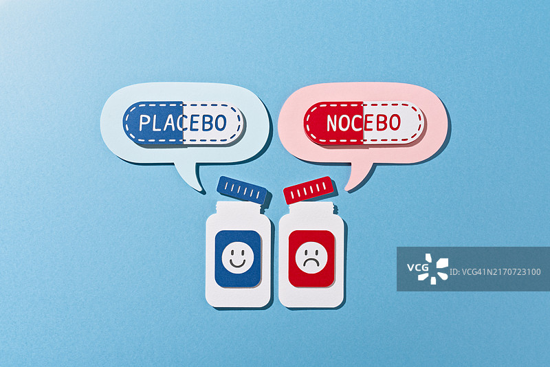 安慰剂效应与反安慰剂效应纸艺图片素材