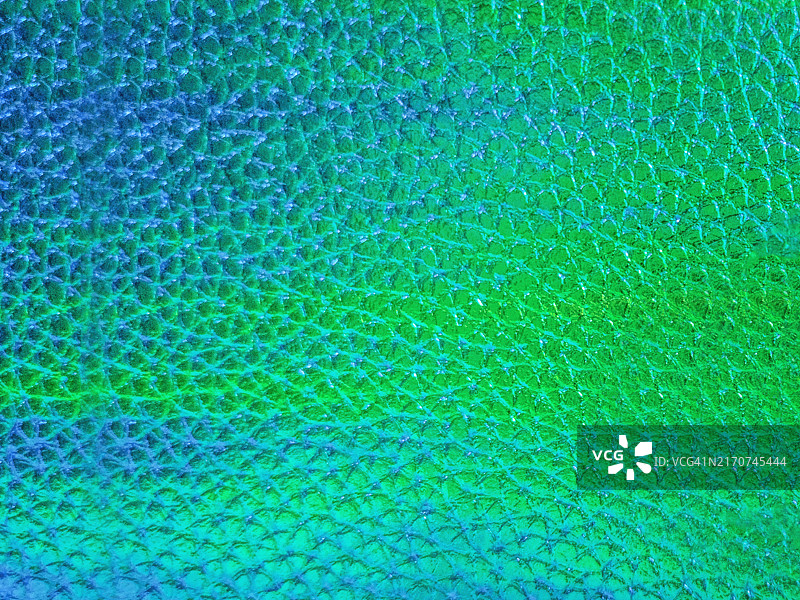 彩虹绿皮革纹理特写图片素材