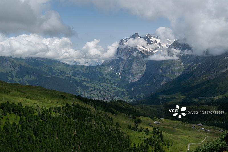 伯尔尼阿尔卑斯山脉的山景 | 瑞士图片素材