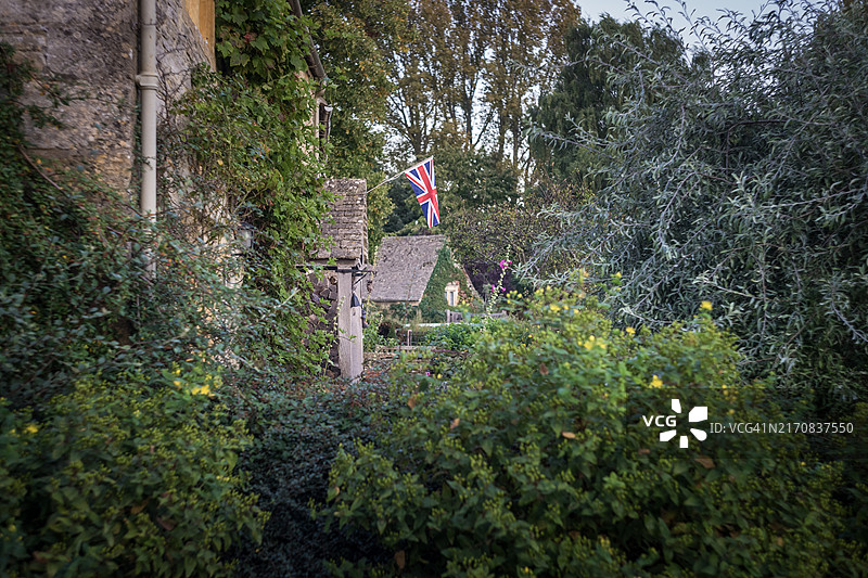 科茨沃尔德的下斯劳特村庄图片素材