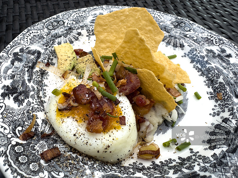 美味早餐：鸡蛋和土豆图片素材